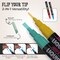 Chalk Markers - 24 Vibrant, Erasable, Non-Toxic, Water-Based, Reversible Tips. For Glass or Chalkboard Markers for Businesses, Restaurants, Liquid Drawing Chalk (Vibrant 6mm)